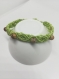 Bracelet macramé vert et perles naturelles 