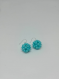 Boucles d'oreilles pendentes boules en perles rondes bleues turquoise