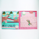 Carte d'anniversaire cup cake  à pochettes surprises roses et vertes