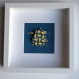 Cadre origami tortue bleue