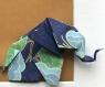 Cadre origami famille elephant et coeur