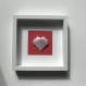 Cadre origami coeur rouge
