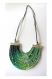 Collier plastron multirangs nuances de vert en perles de rocaille