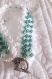 Bracelet au crochet blanc et turquoise