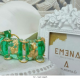 Bracelet femme, tri-color, fait main en résine et feuilles or, idéal pour un cadeau unique et exceptionnel !