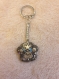 Porte clé pattoune miniformat breloque étoile ( galaxy/ coussinet argent)