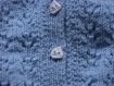 Gilet 6 mois + paire de chaussons - bleu ciel - collection mer