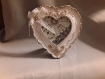 Cadre coeur  shabby romantique a poser