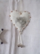  lot de 2 decorations de noel  a suspendre en metal etoile et coeur image retro romantique 
