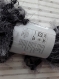 Pelote de laine ninette gris et noir, 1 pelote= 1 echarpe