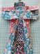 Carte décorative kimono origami rose/mauve