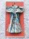 Carte décorative kimono origami bleu/orange