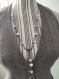 Ensemble collier et boucles d'oreilles perles style chapelet citrouille et tête de mort rétro