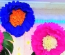 Grande fleur colorée - décoration murale volumineux - fleur en papier crépon - décoration anniversaire - décoration fête