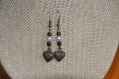 Boucles d'oreilles chic classique avec perles et coeur
