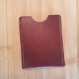 Porte carte cuir tannage végétal - cousu main - fabriqué en france - minimaliste