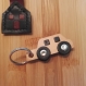 Porte-clés cuir - petit porte clés fabriqué à la mains en france