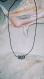 Collier coton 51 cm de long fermoirs en argent massif (925), perle filées au chalumeau 12, 12 et 13 mm de diamètre