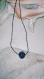 Collier coton 51. cm de long fermoirs en argent massif (925), perle filée au chalumeau 15 mm de diamètre