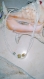Collier coton argent massif (collier réglable 49-54cm), perle filée au chalumeau taille des perles  13x7, 12x8 et 15x10 mm