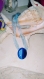 Collier coton satin bleu ciel réglable de 43 à 48 cm , pendentif attche argent 925 et tiffany de bleu fusionné (24x30 mm)