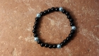Br-14-bracelet perles noires et bleues