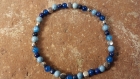 Br-04-bracelet perles bleues et couleur argent