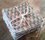 Idée cadeau de fête des mères - lot de 7 lingettes - carrés de coton lavables - lingettes démaquillantes