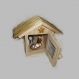 Baby crèche, mini maison en bois, nativité