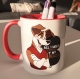 Beagles coffee - mug rouge et blanc