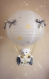 Suspension bébé montgolfière nounours personnalisé