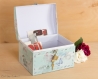 Shabby tronc en bois - blanc titulaire de boîte de carte de mariage - boîte de souvenir - décor de noël - cadeau de noël - cadeau pour elle