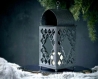 Scintillant noir lanterne marocaine set ramadan décoration lanterne en bois centre de table ramadan bougie lanterne