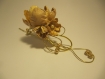 Barrette originale fleur d'or