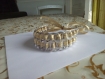 Bracelet capsules aluminium et ruban doré