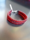 Bracelet superduo rouge et noir