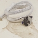 Bracelet lanière argenté