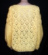 Pull au crochet en laine jaune taille 44/46