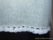 Débardeur en coton vert et blanc tricoté taille 38