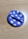 Eponge ronde lavable en coton violet imprimé pois et tissu éponge pour le visage