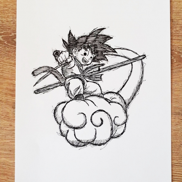 Dessin manga - goku dragon ball : art-peintures par shad