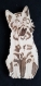 Chat en bois gravé et chantourné (28cmx12cm) - décoration, bois massif.