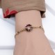 Bracelet artisanal plaqué or cosmic