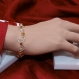 Toupie topaze bracelet artisanal en argent 925