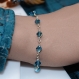 Toupie indicolite bracelet artisanal en argent 925