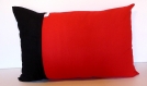Housse de coussin, 40x60cm rouge et noir