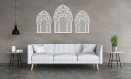 3d stylish wood wall art decor, moroccan, arabic, set of 3,arch, frame, wall decor, arabic ornament, decorative wooden wall panel