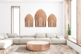 3d stylish wood wall art decor, moroccan, arabic window, set of 3, arabic ornament, arch, frame, decorative wooden wall panel,openwork panel