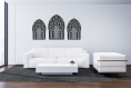 3d stylish wood wall art decor, moroccan, arabic arch frame, wall decor, set of 3, arabic ornament,  window, decorative wooden wall panel