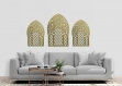 3d stylish wood wall art decor, moroccan, arabic arch frame, wall decor, set of 3, arabic ornament,  window, decorative wooden wall panel